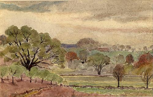 IN NEW YORK STATE, c. 1925Watercolor on paper3