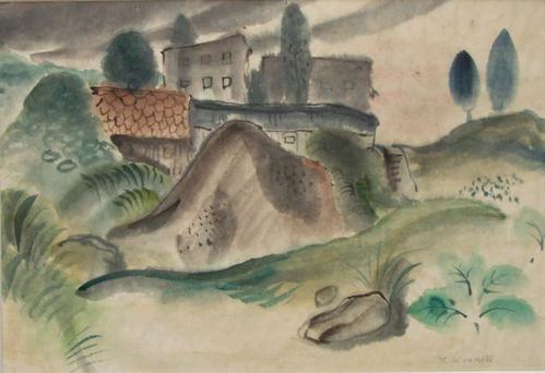 LANDSCAPE WITH HOUSES