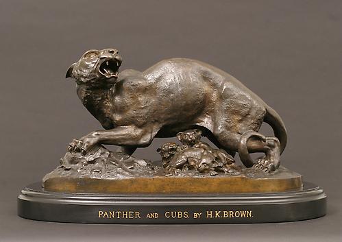 PANTHER AND CUBS, c. 1850-55