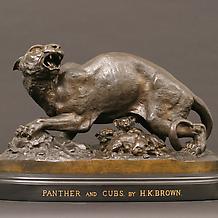 PANTHER AND CUBS, c. 1850-55