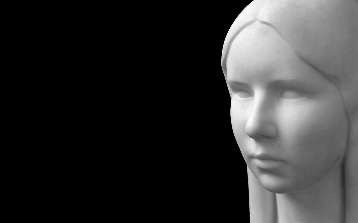 Marble head of a woman