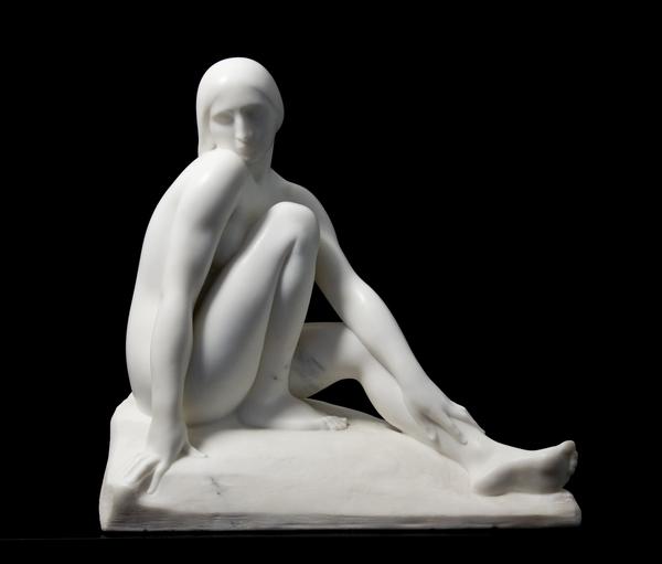 SEATED NUDE (also YOUNG VIRGIN), 1920 Marble 27 x. 
